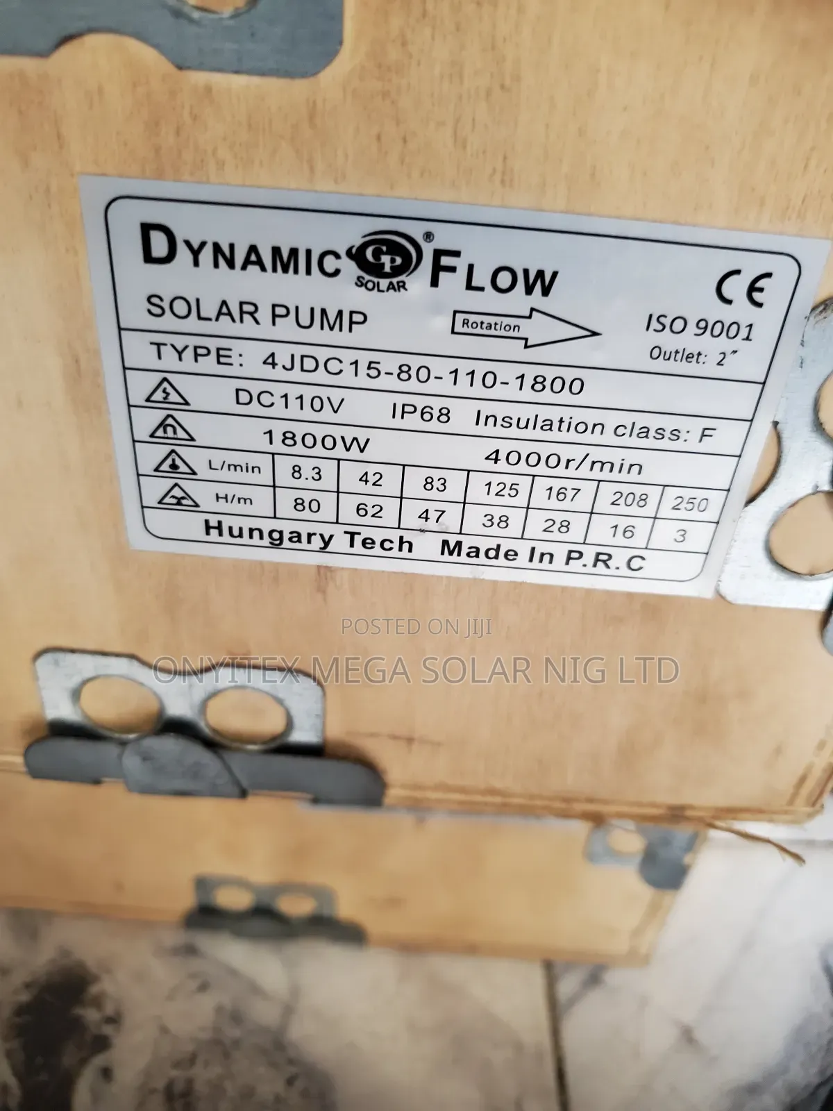 Dc Dynamic Submersible Solar Pump 2.5hp