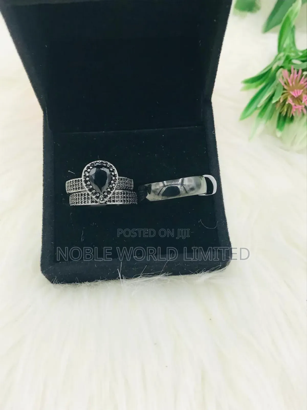 Black Zirconia Wedding Rings Cka 5s
