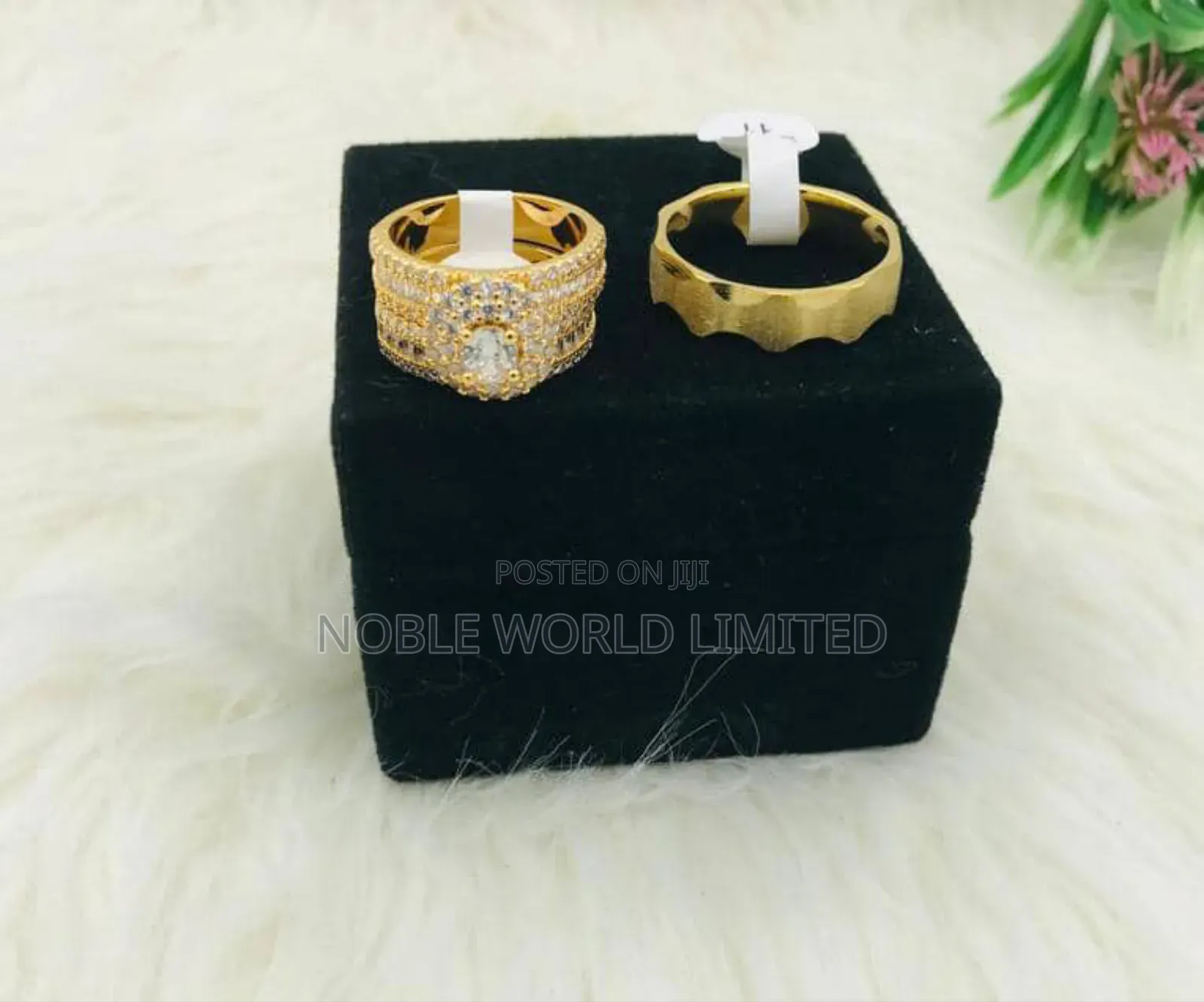 Gold Plated Zirconia Wedding Rings