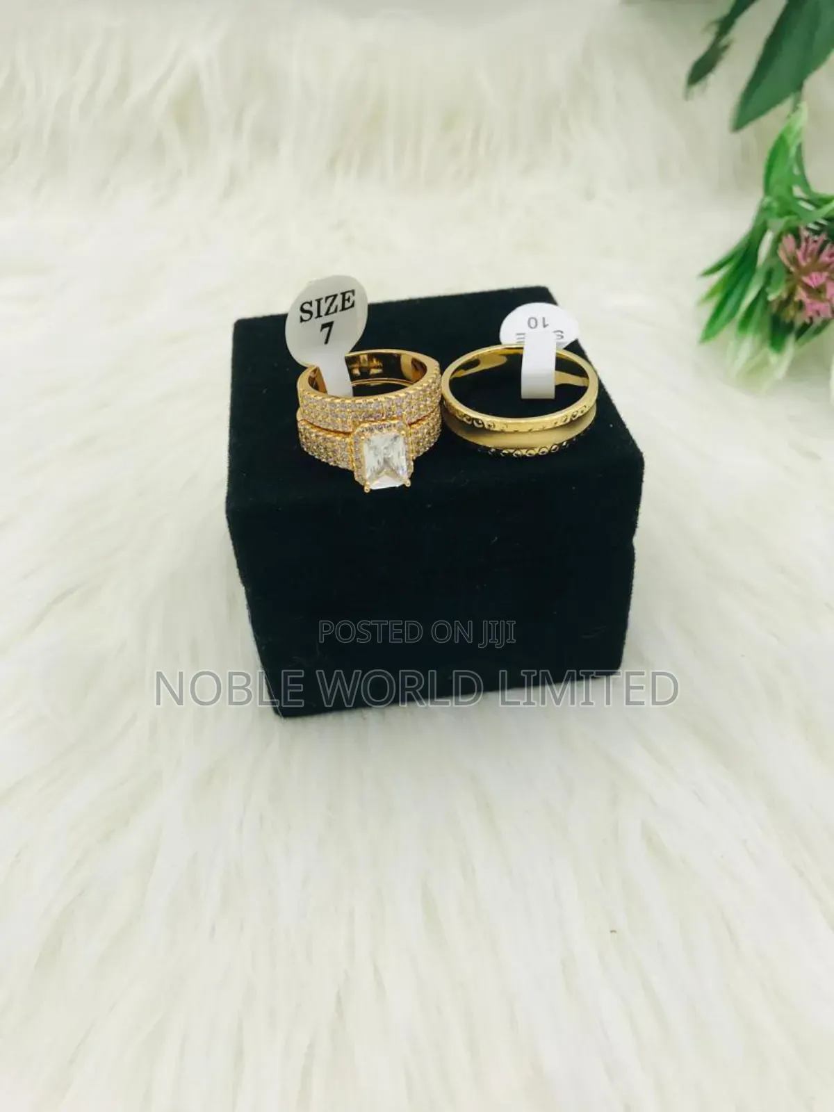 Gold Plated Zirconia Wedding Rings