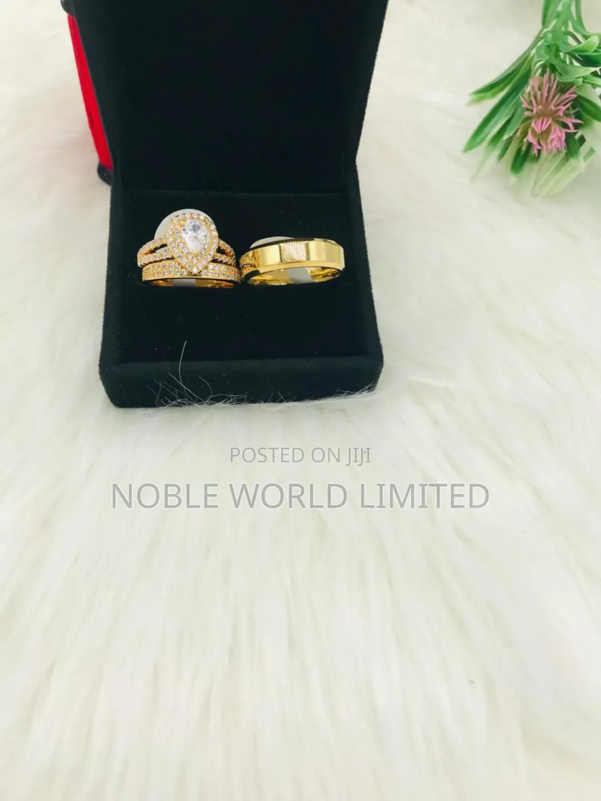 Gold Plated Zirconia Wedding Rings