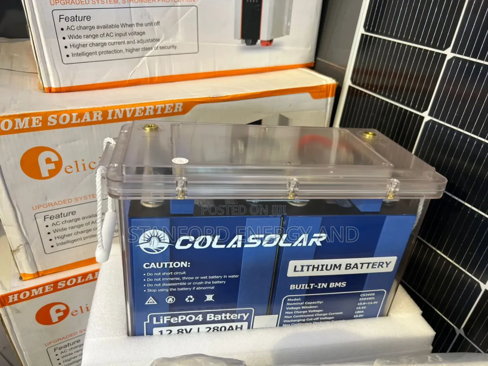 Cola Solar 3.6kwh/280ah Lithium Battery