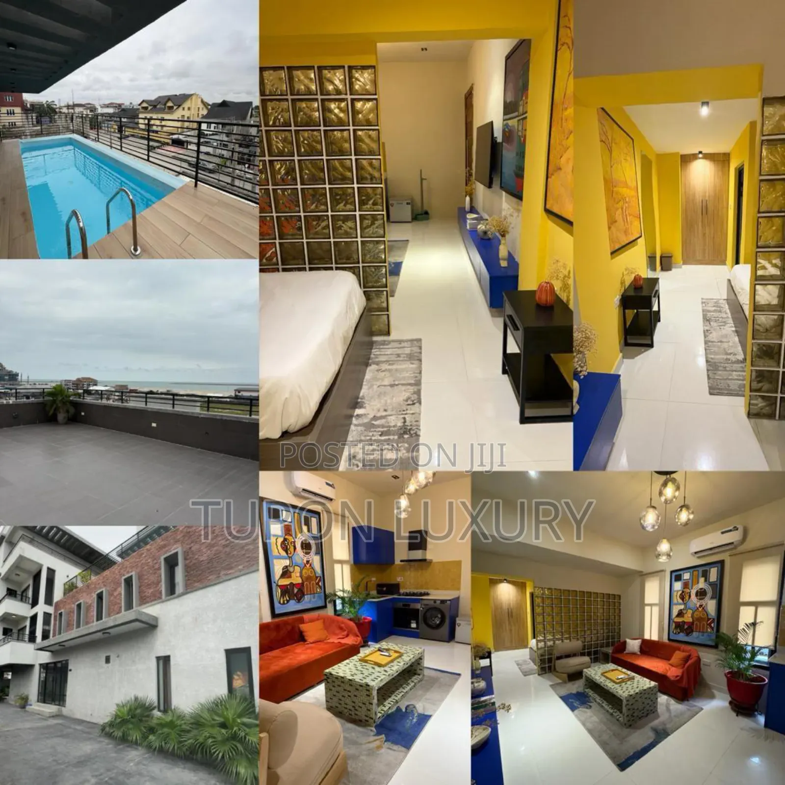 Luxe Studio Apartment With Pool, Gym and Rooftop Sea View
