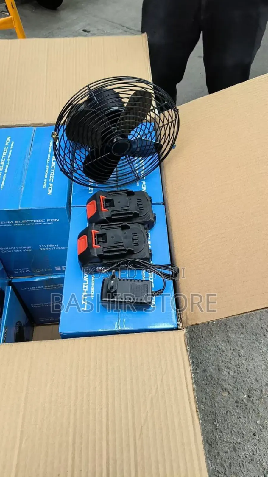 Cordless Electric Fan. Comes With Two Batteries