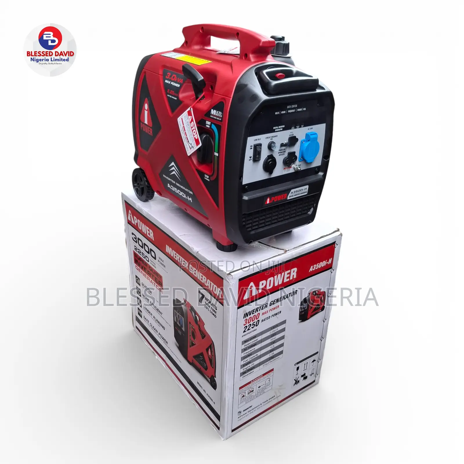 Ipower A3500i-h Silent Petrol Inverter Generator 2.25kva / 3.0kva