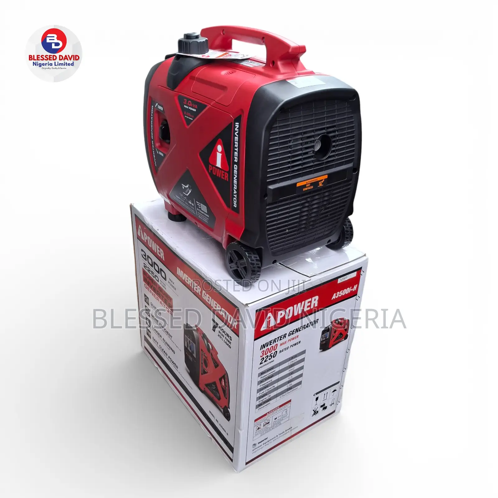 Ipower A3500i-h Silent Petrol Inverter Generator 2.25kva / 3.0kva