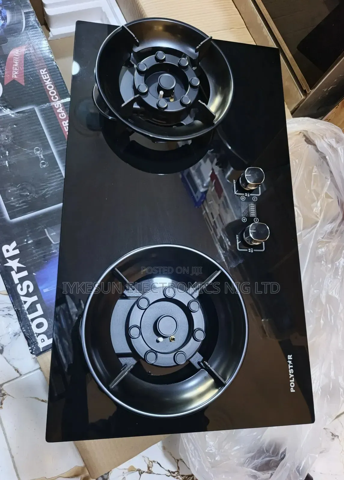 Original Polystar Built-in Luxury Flips Up 2 Burners Gas Cooker Hob