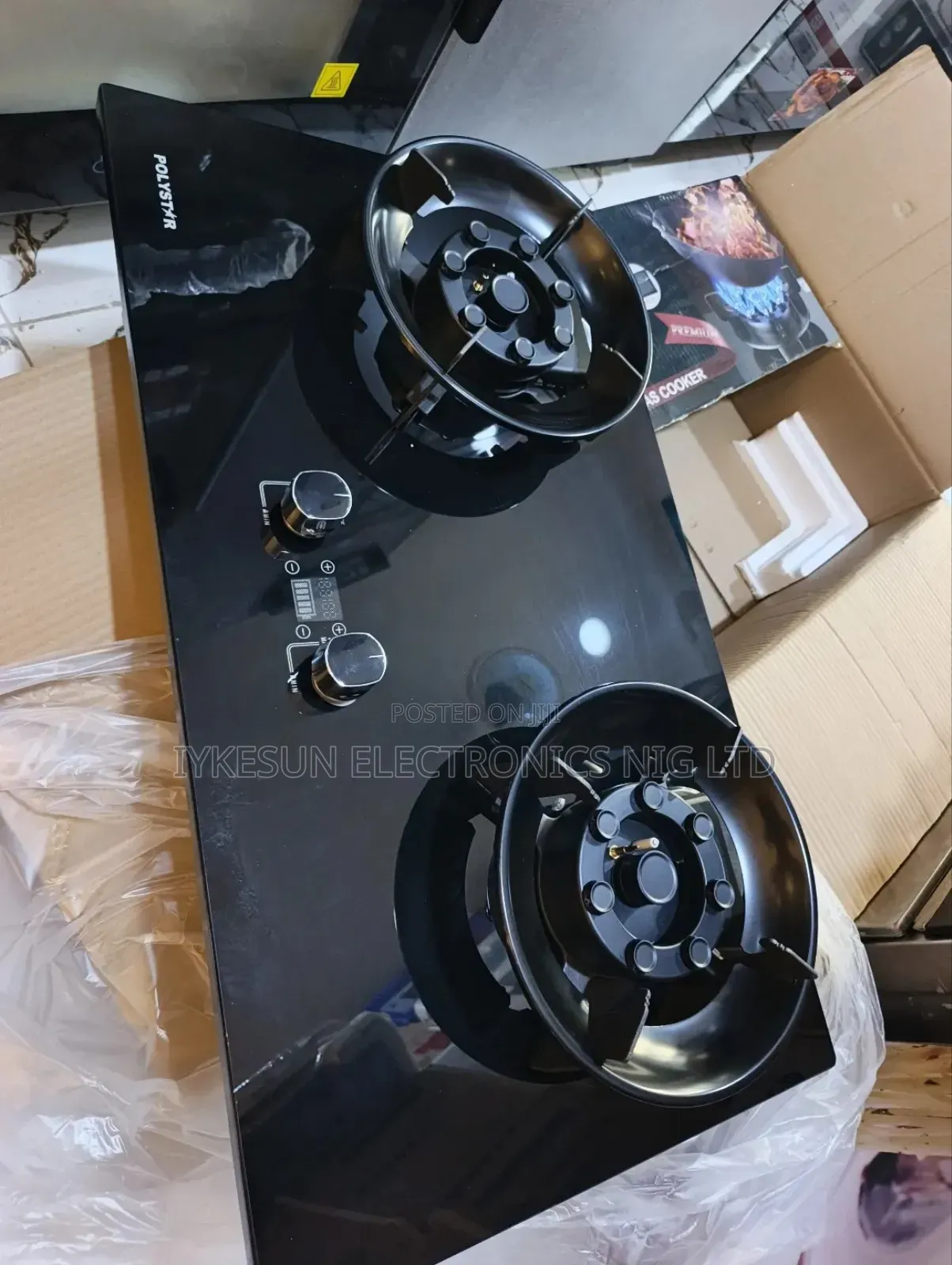 Original Polystar Built-in Luxury Flips Up 2 Burners Gas Cooker Hob