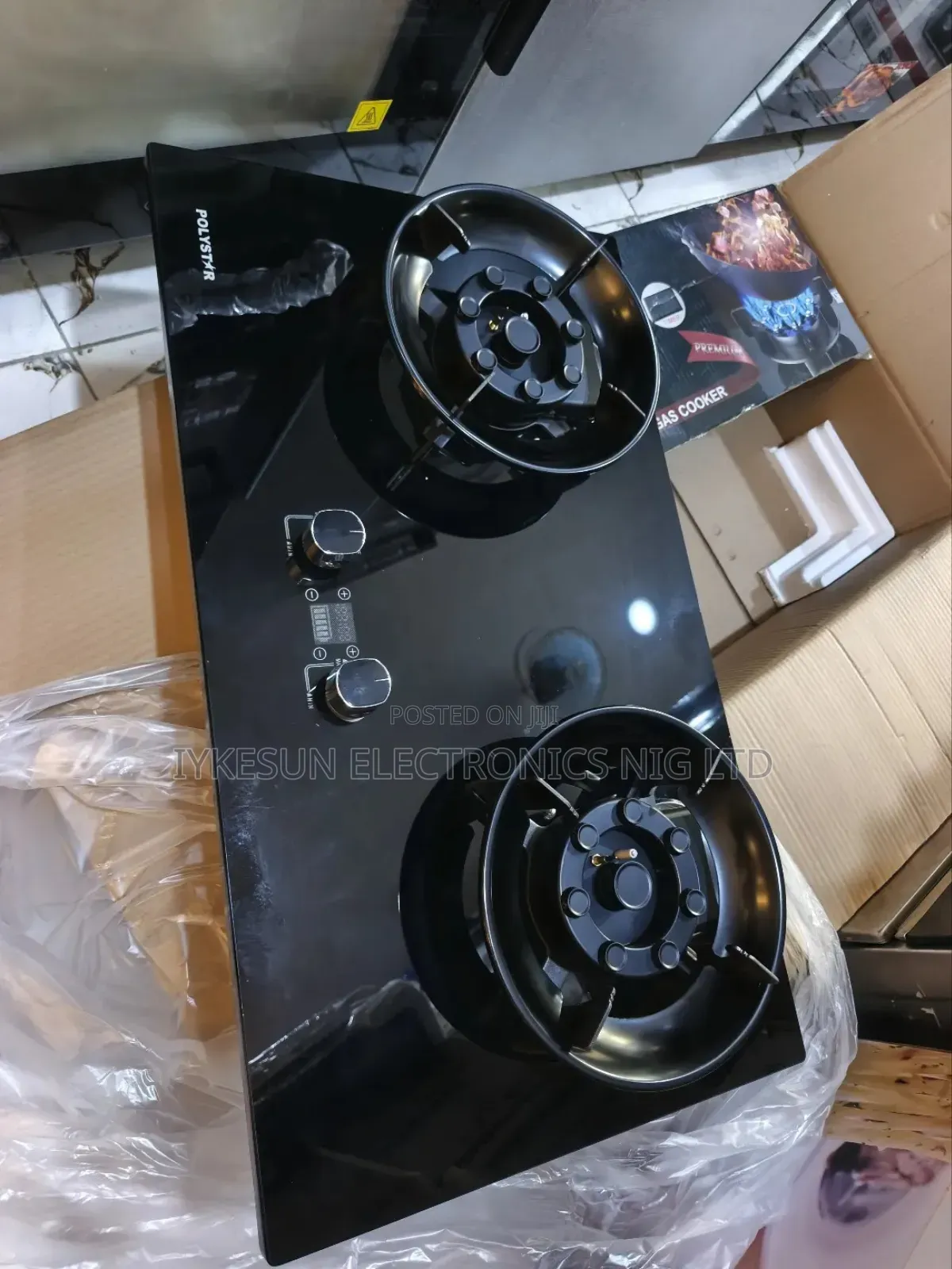 Original Quality Polystar Inbuilt Flips Up 2 Burners Gas Cooker Hob