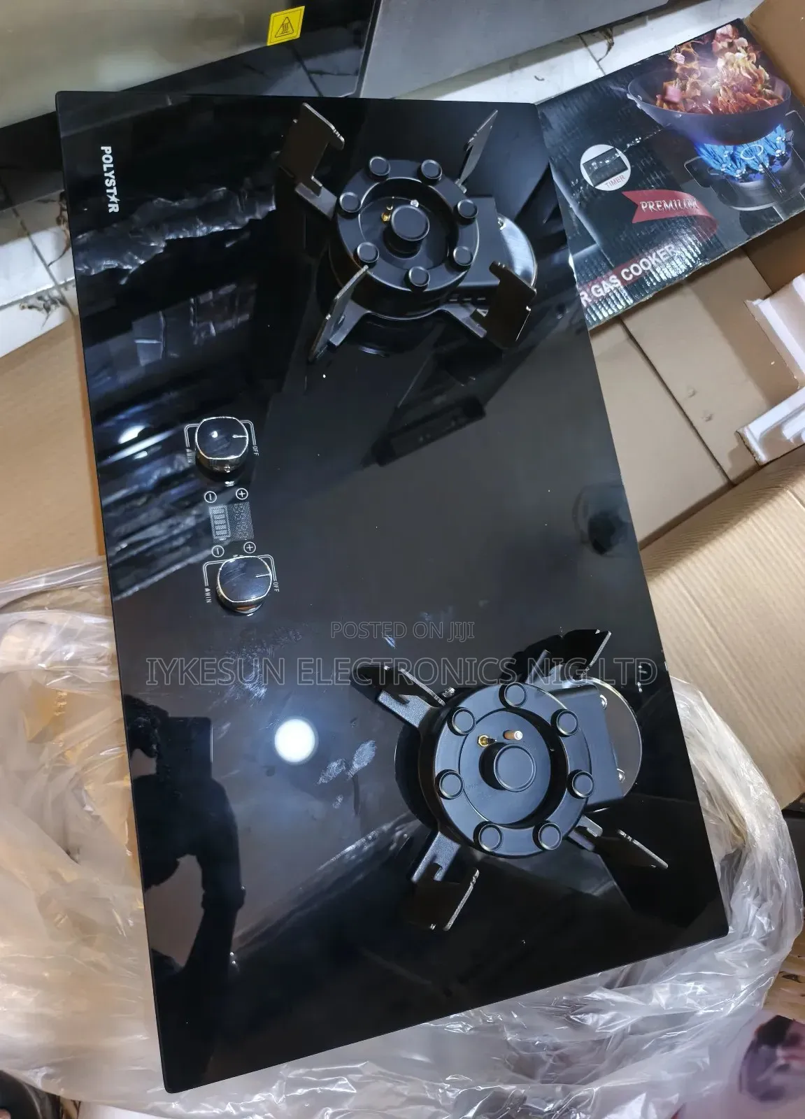 Original Quality Polystar Inbuilt Flips Up 2 Burners Gas Cooker Hob