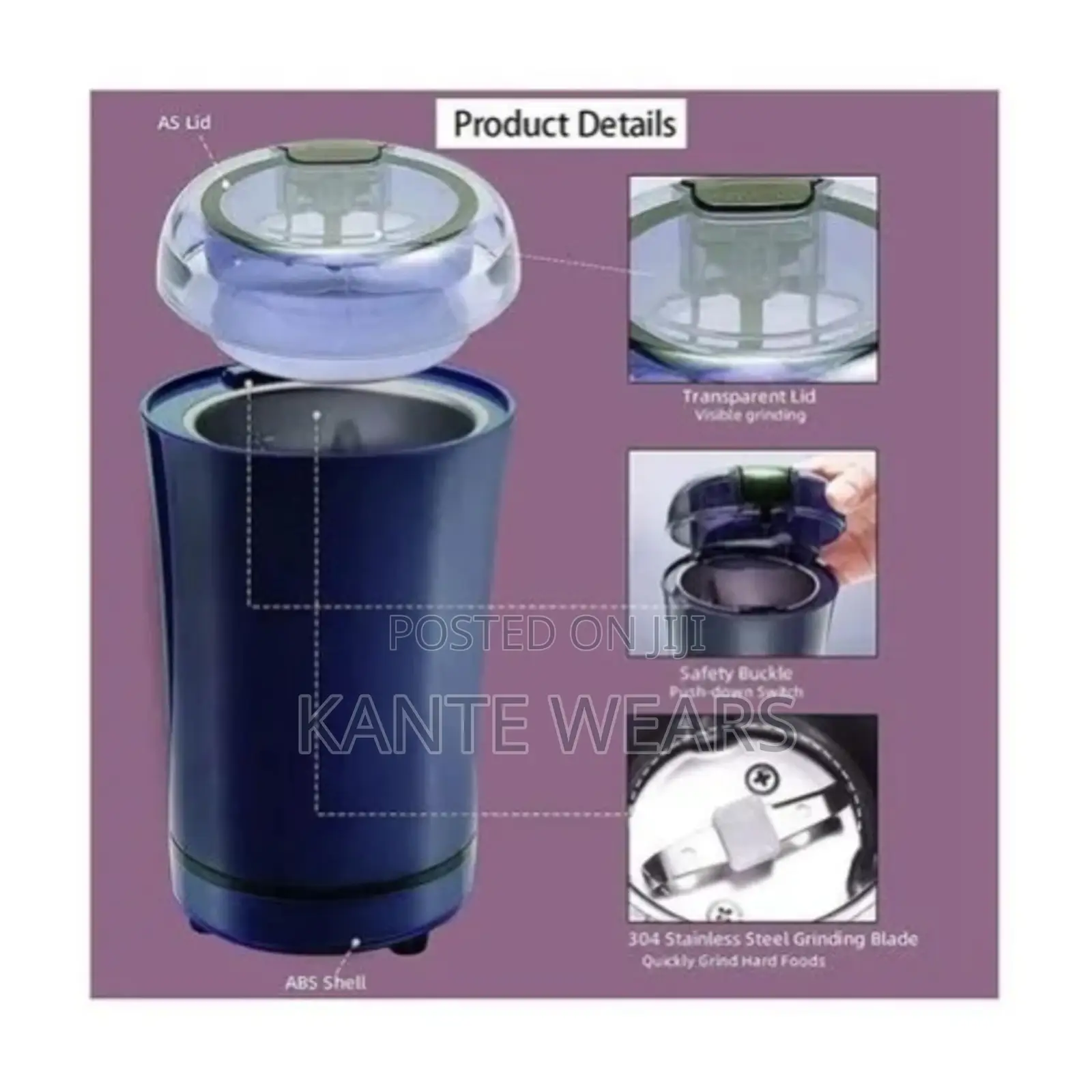 Mini Electric Coffee and Dry Grains Grinder / Dry Food and Spices