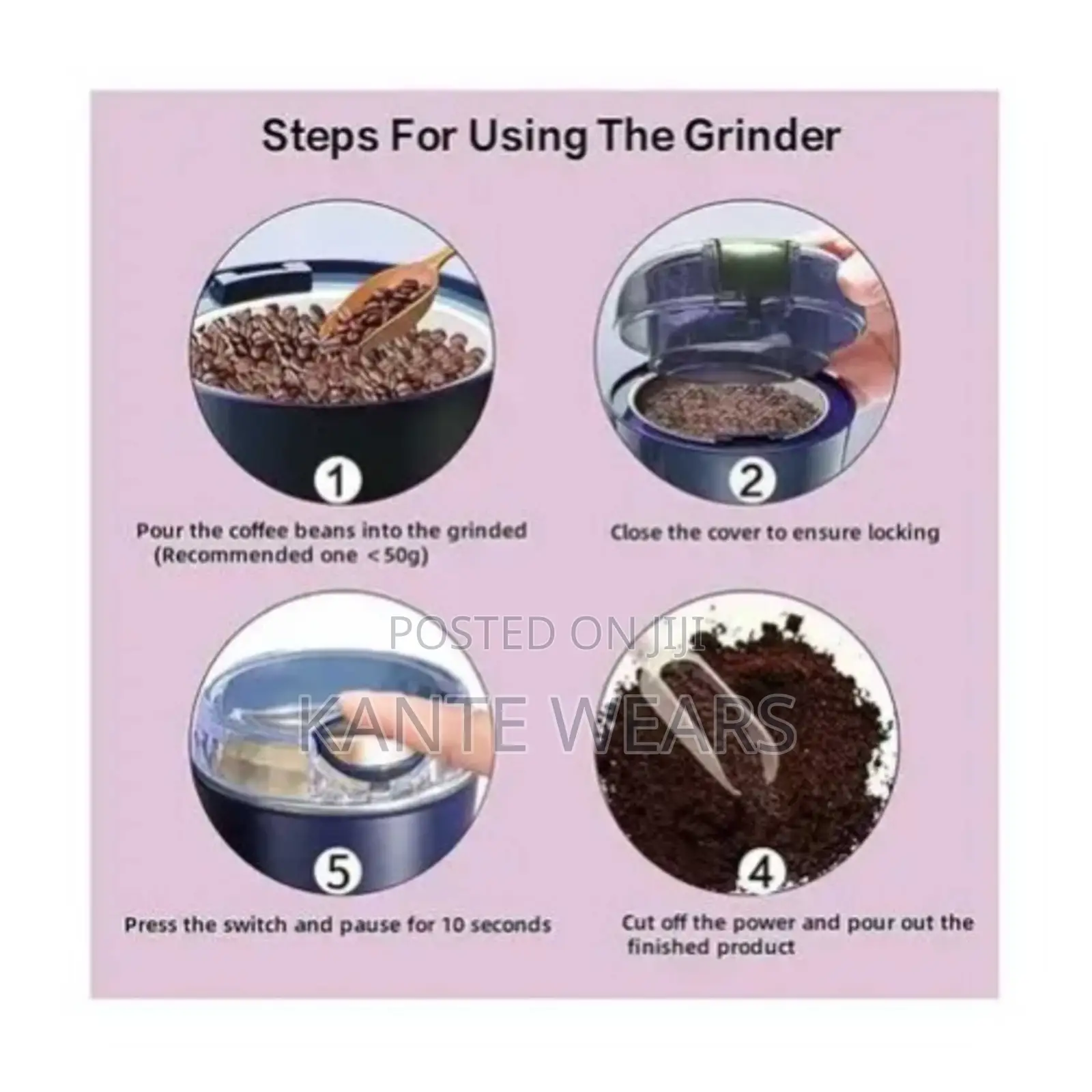 Mini Electric Coffee and Dry Grains Grinder / Dry Food and Spices