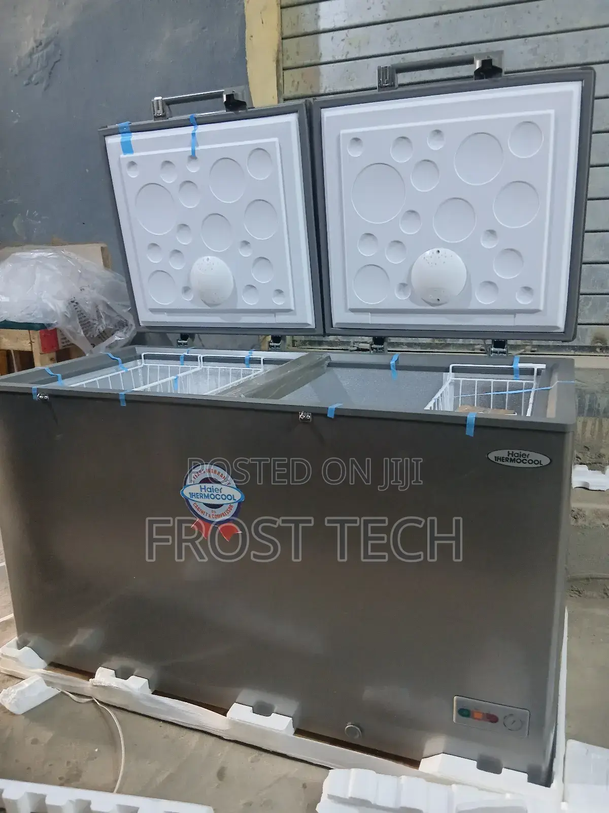 Original Haier Thermocool HTF 429l Double Door Chest Freezer.
