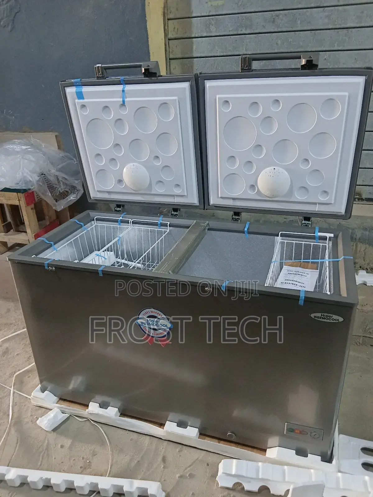 Original Haier Thermocool HTF 429l Double Door Chest Freezer.