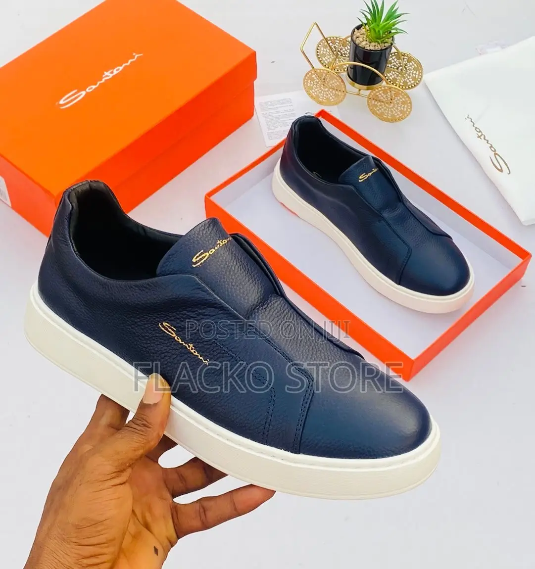 Original Santoni Leather Sneakers