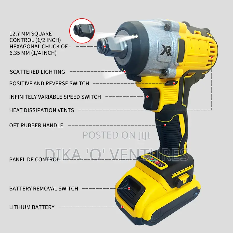 Impact Wrench Ratchet Set Grade 500n Li-Ion Battery Electric