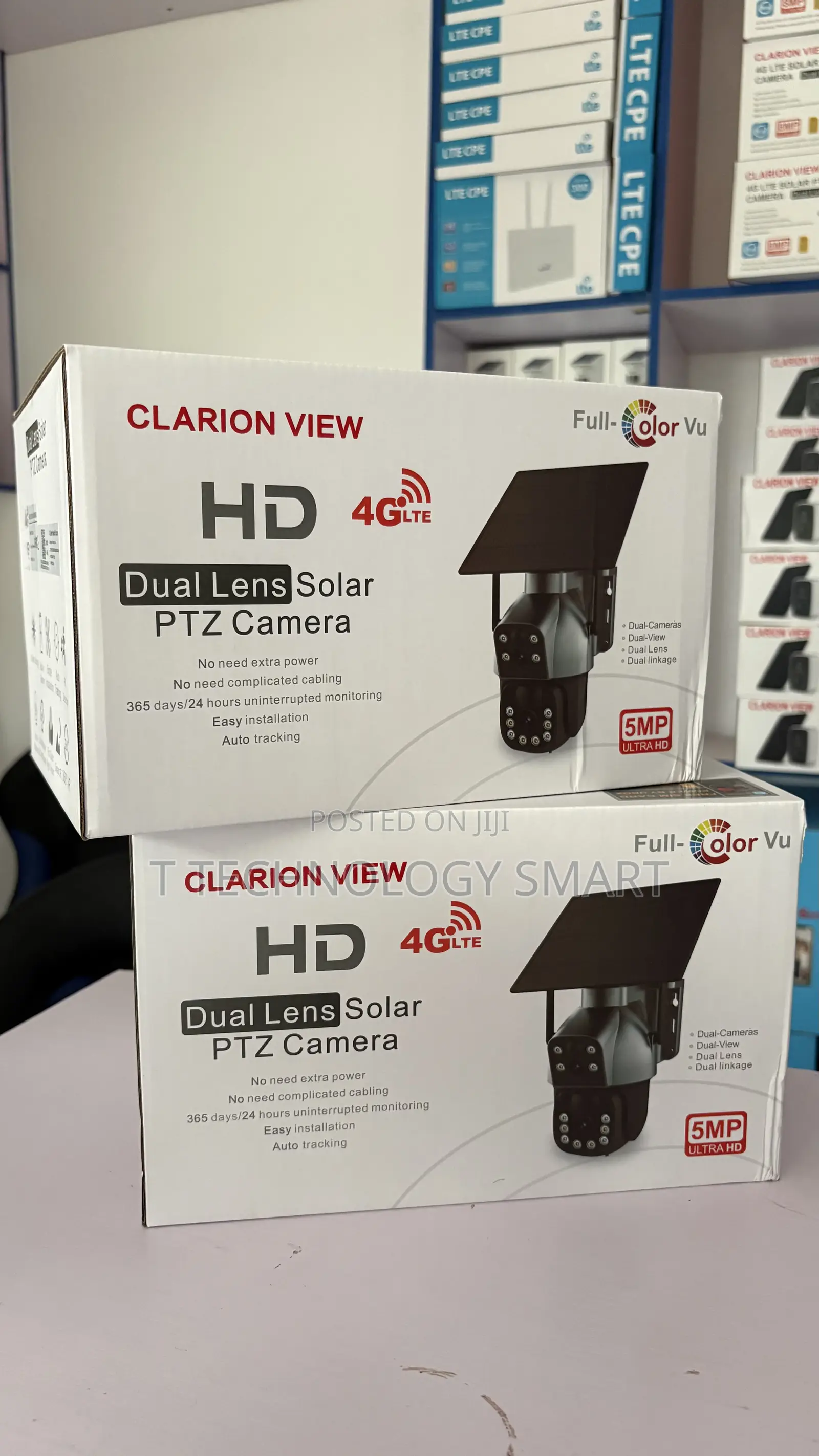 Double Lens Solar PTZ Easy Installation Clarion View