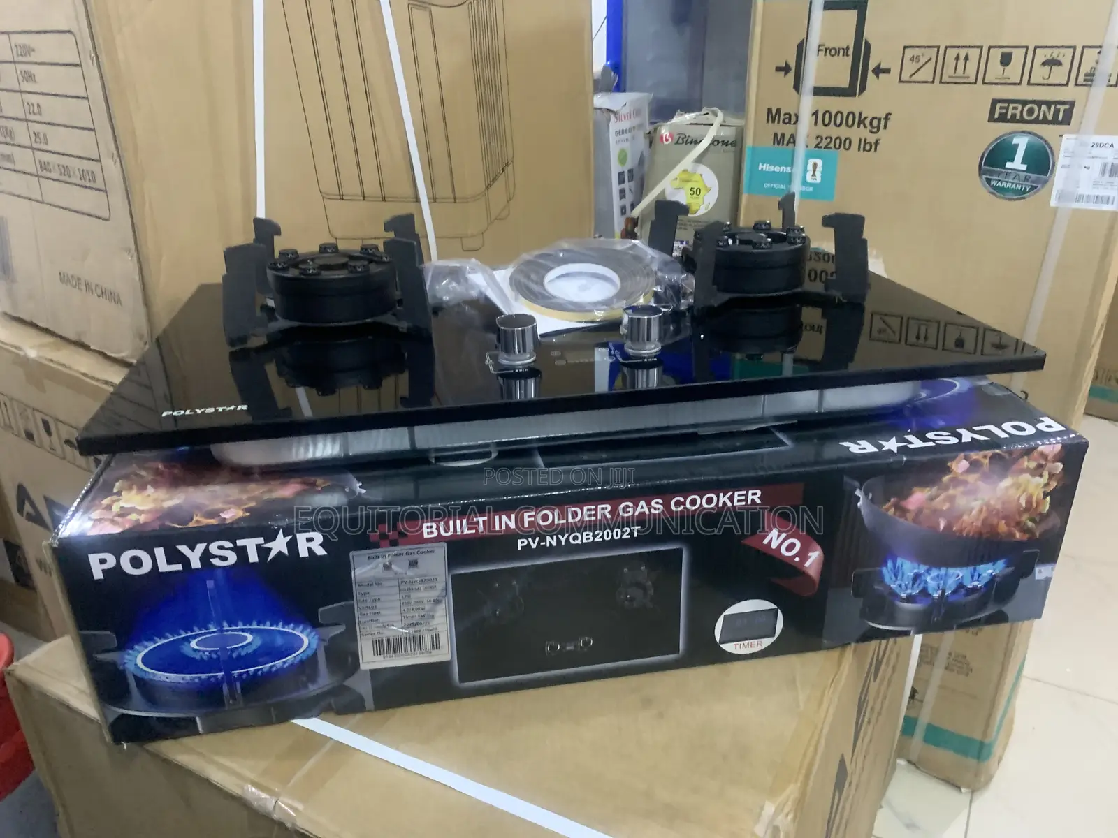 Polystar Pv-Nyqb2002t Double Burner Gas Cooker