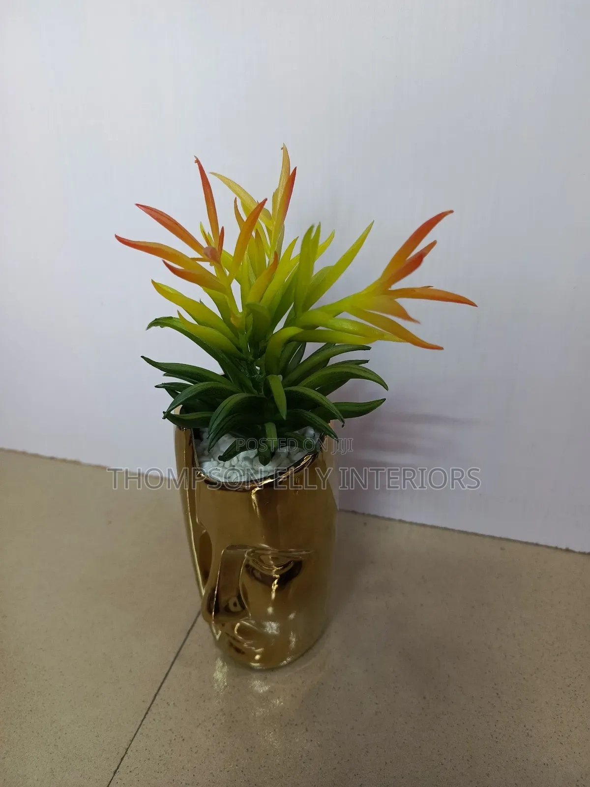 Gold Vase With Flower