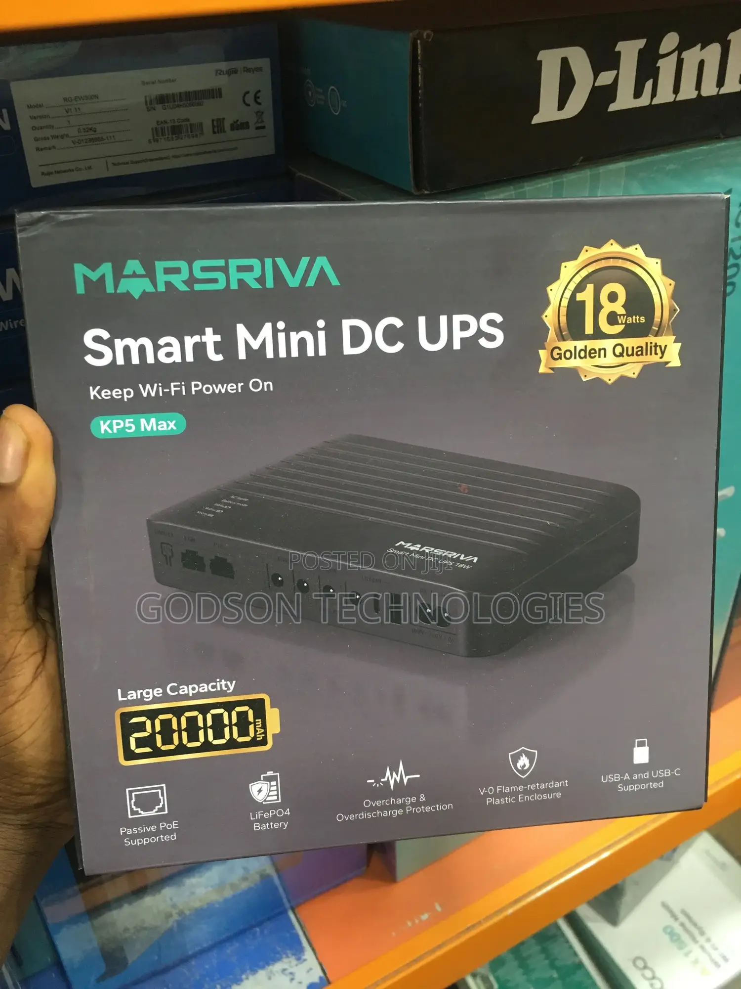 Marsriva 20,000mah Smart Mini Dc Ups (Router Powerbank)