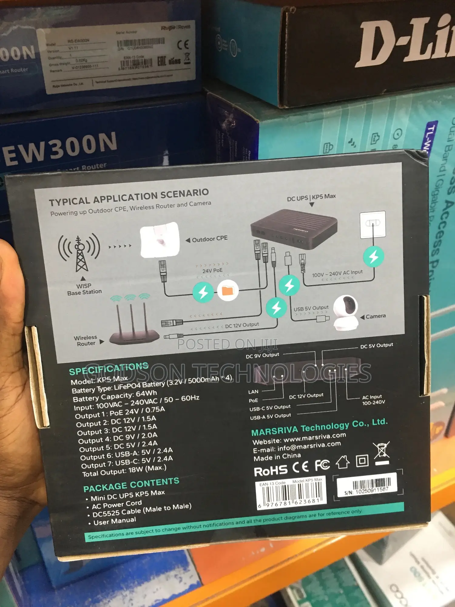 Marsriva 20,000mah Smart Mini Dc Ups (Router Powerbank)