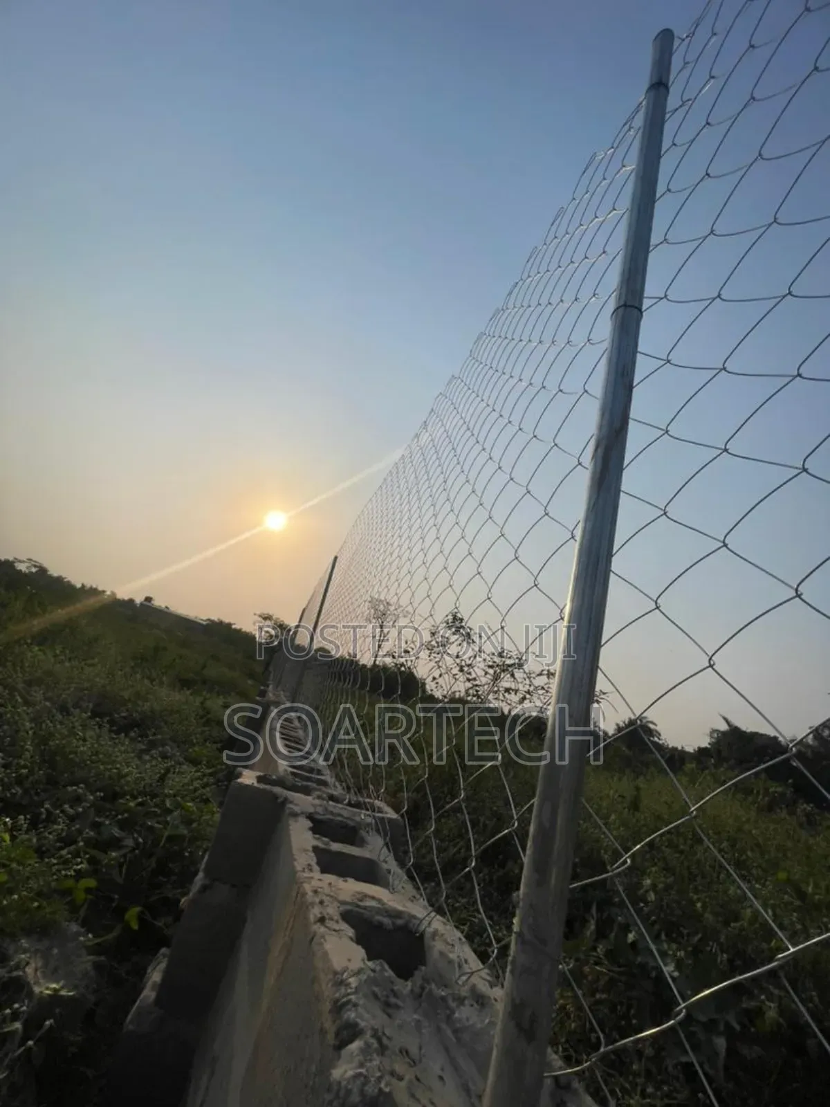 Chain Link Fencing Wifh Dwarf Brick Fencing