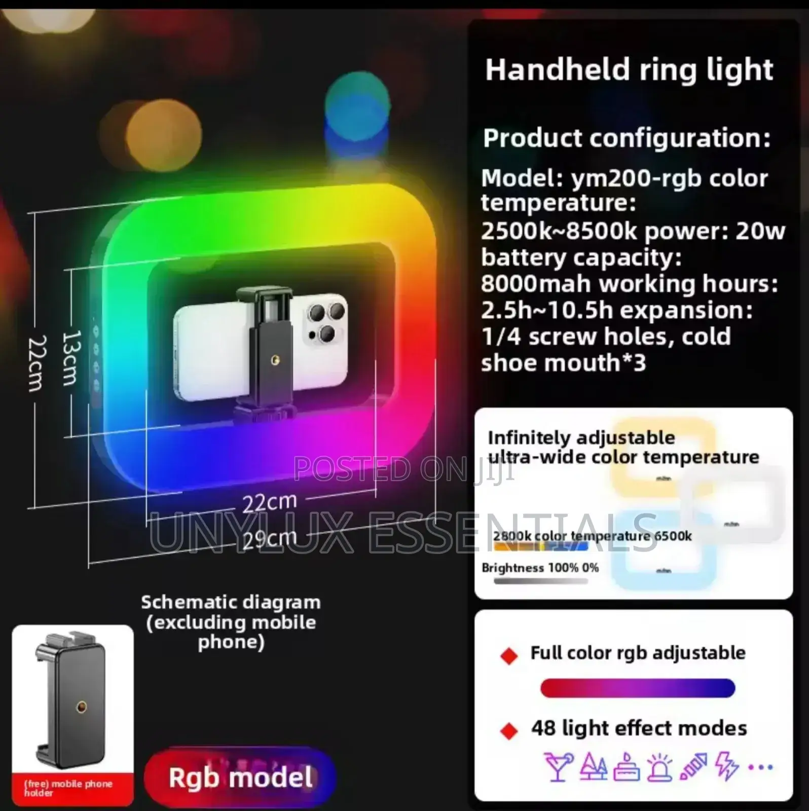 Rgb Phone Video Handheld Led Fill Light