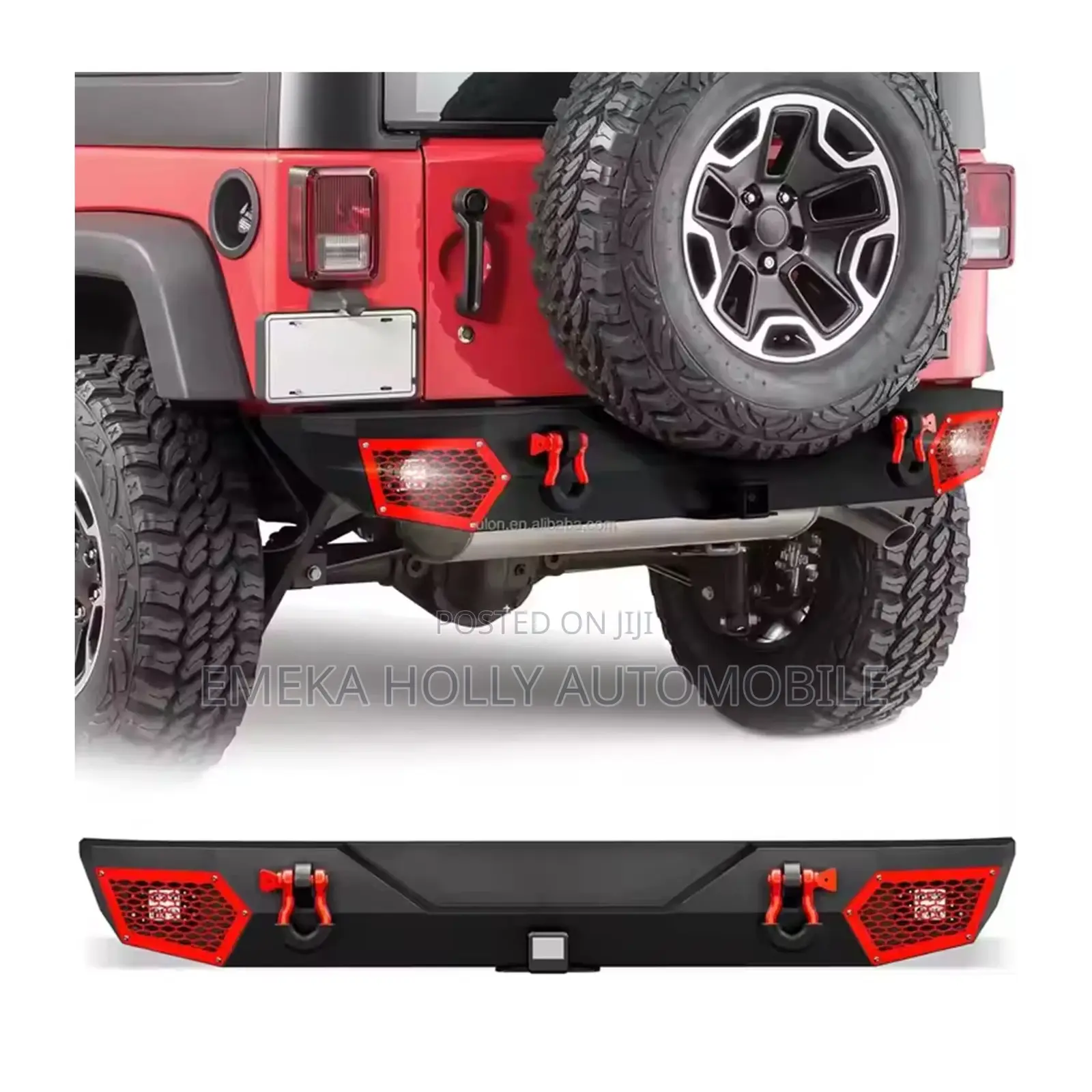 Metal Off-Road Rear Bumper Assembly for Jeep Wrangler