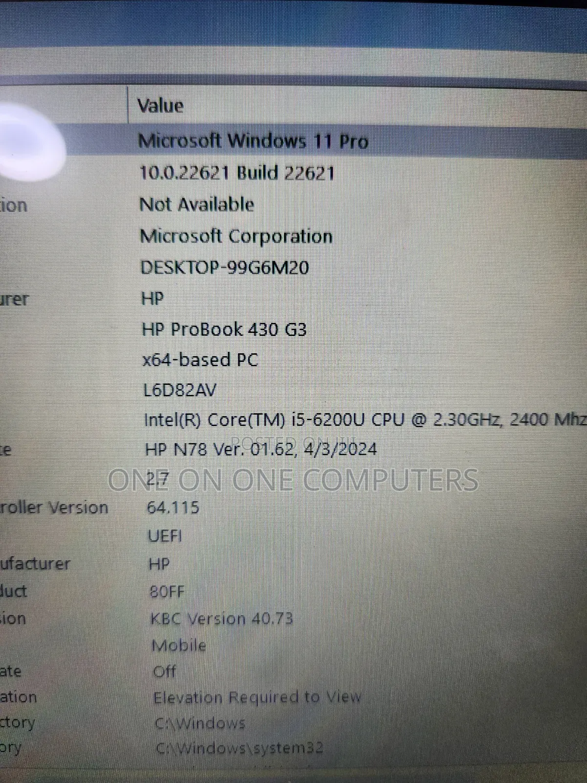 Laptop HP 430 G3 8GB Intel Core i5 SSD 256GB