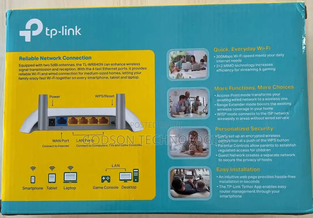 Tp-Link Tl-Wr840n 300mbps Wireless N Speed Router