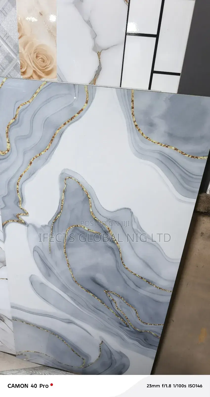 Blue and Golden Thunder Strike 60x120