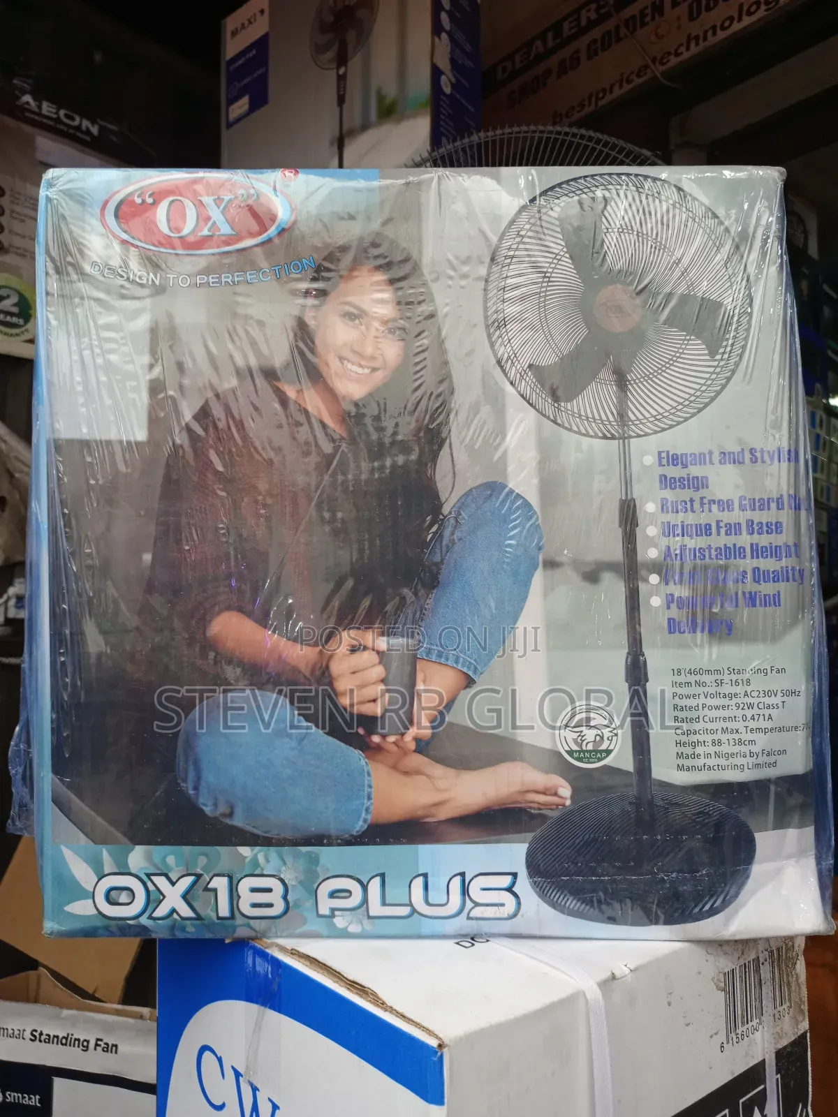 Ox Plus 18 Inches Powerful Standing Fan