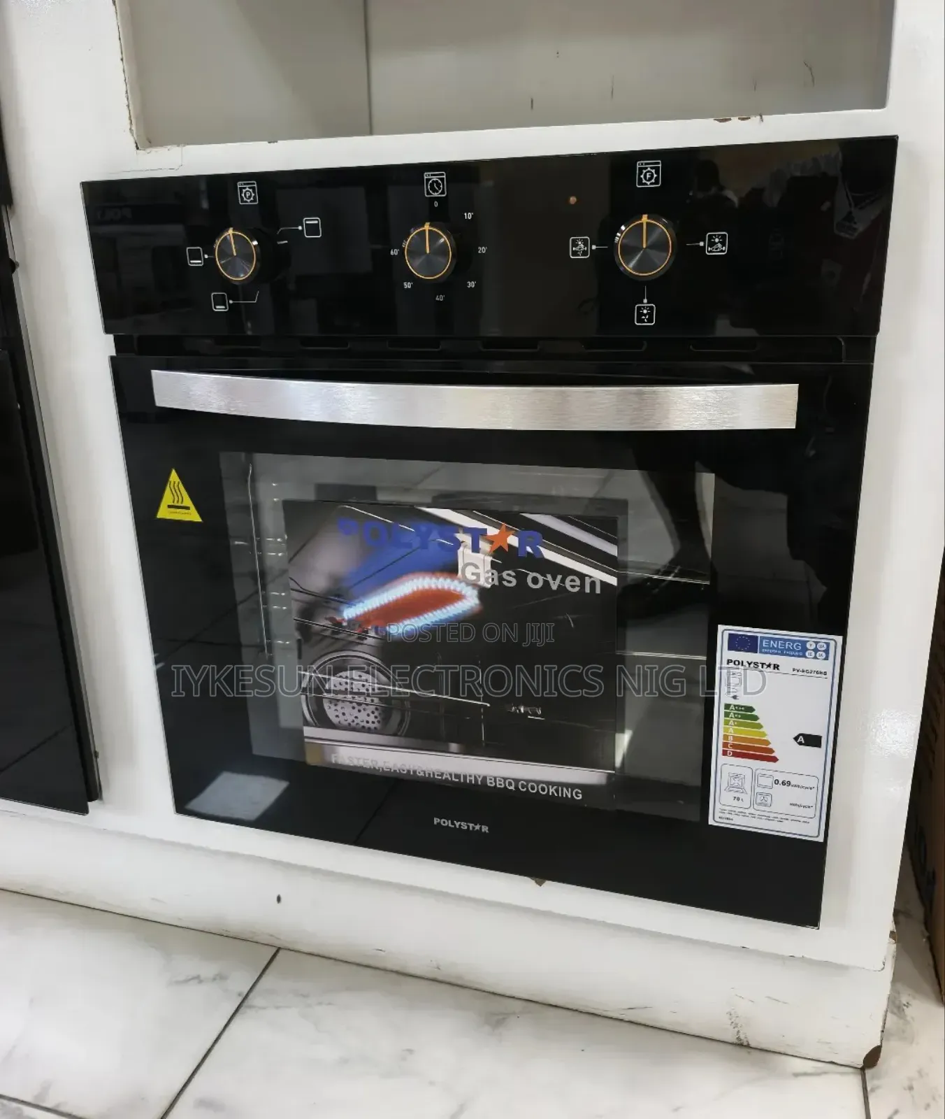 Original Polystar Built-in Gas User Oven 75litters With Grill Copper
