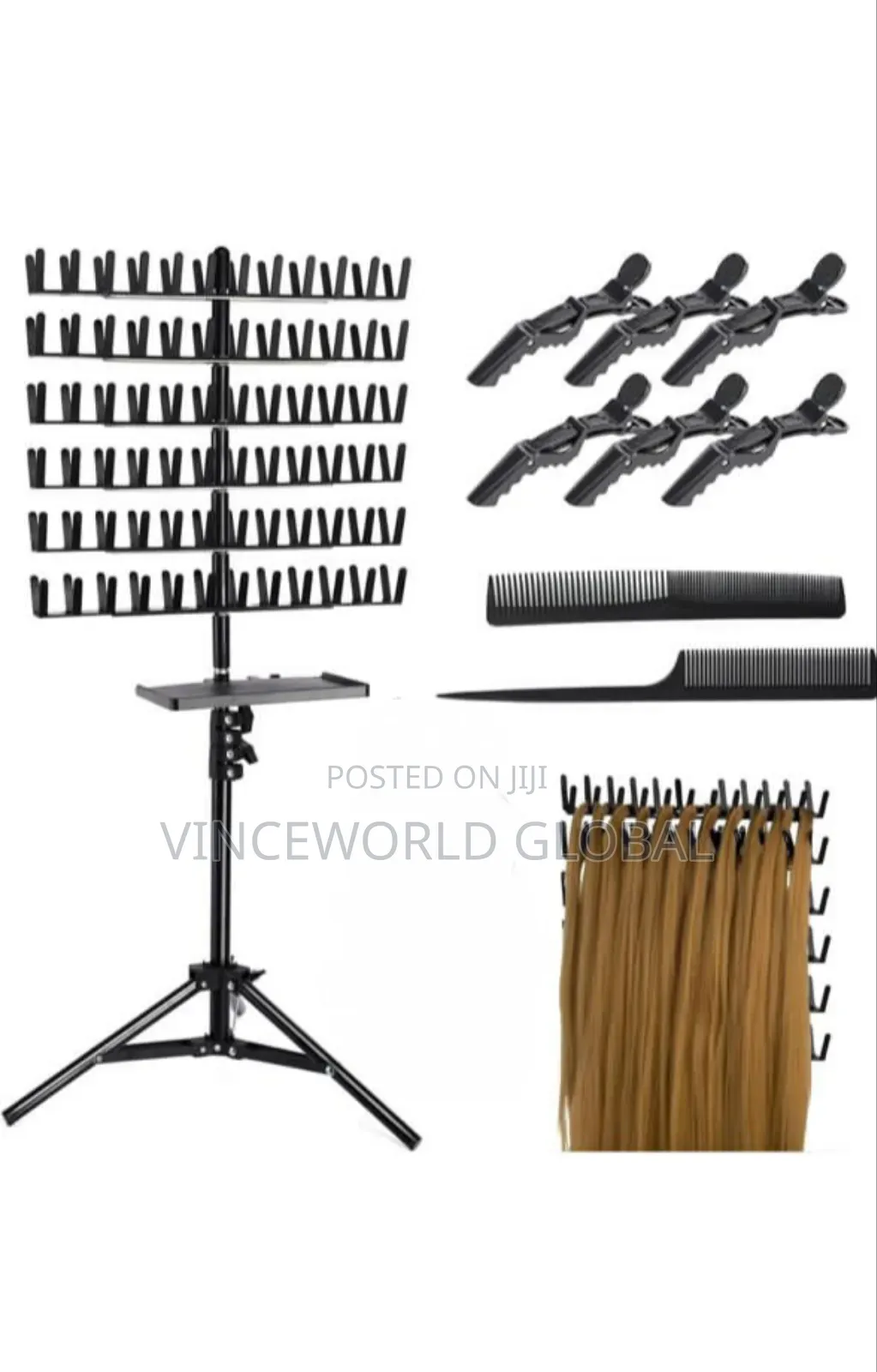 Hair Braiding Rack With Extra Accessories
