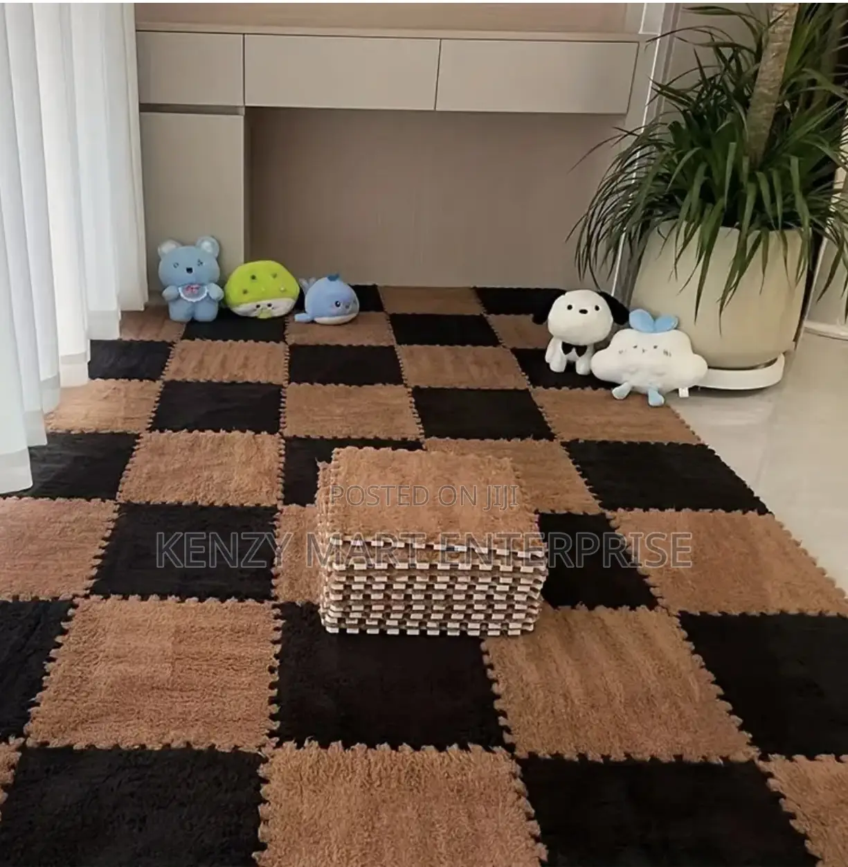 Easy Install Interlocking Carpet Tiles for Kids Bedroom Floor