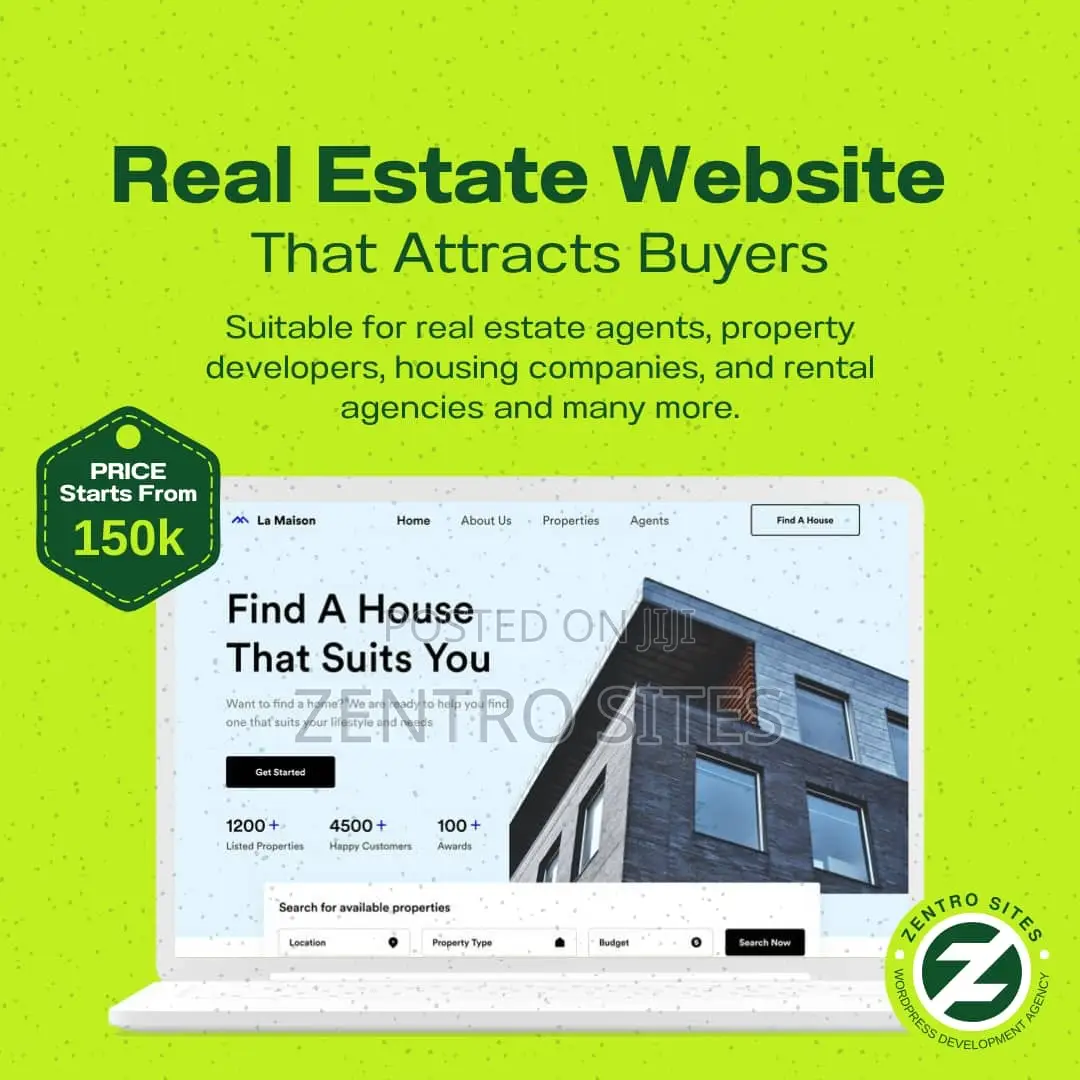 Real Estate Website Design With Property Listing