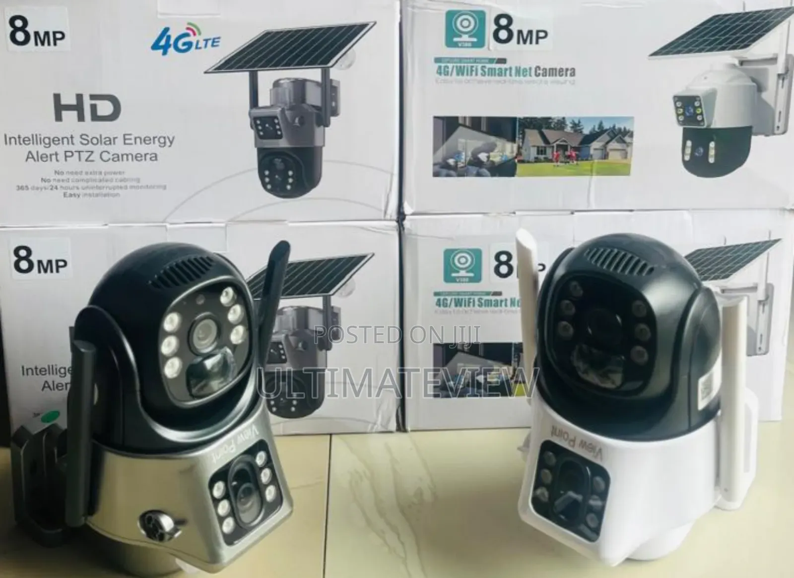 Simcard Solar CCTV Camera Dual Lens 8mp