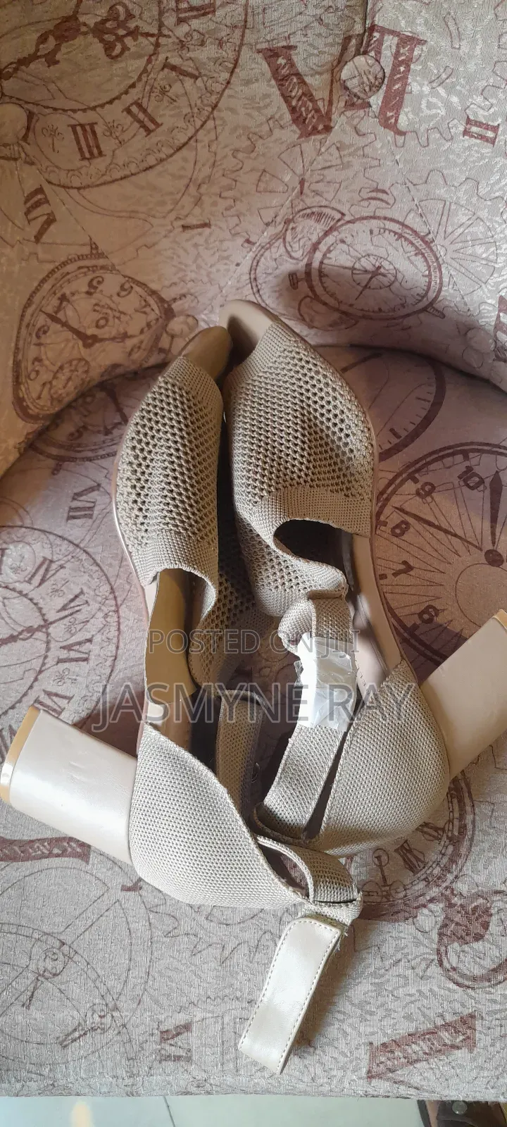 Newbella Cream Classy Block Heels