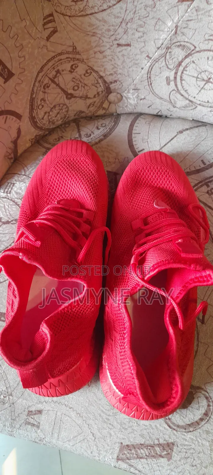 Classy Red Sneakers Size 39