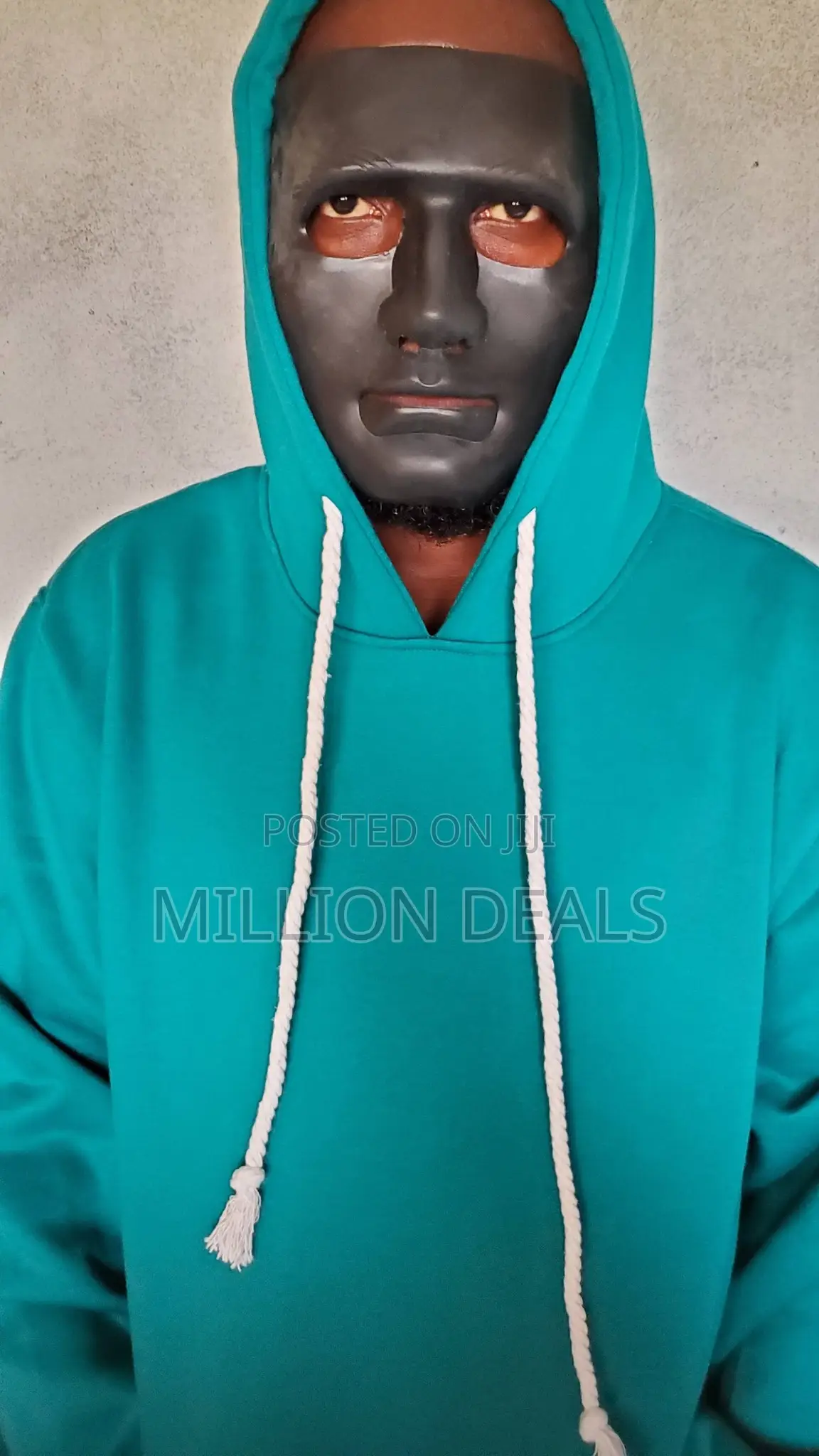 Ski Black Plastic Party Men's Face Mask