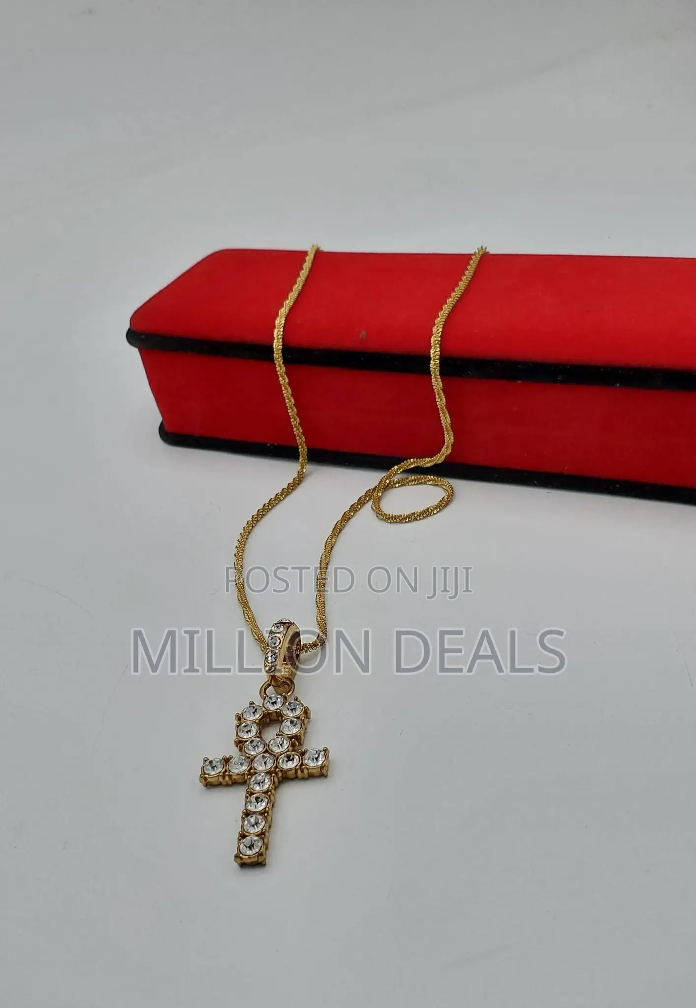 Polished Steel Men’S Neckpiece With Pendant Gold