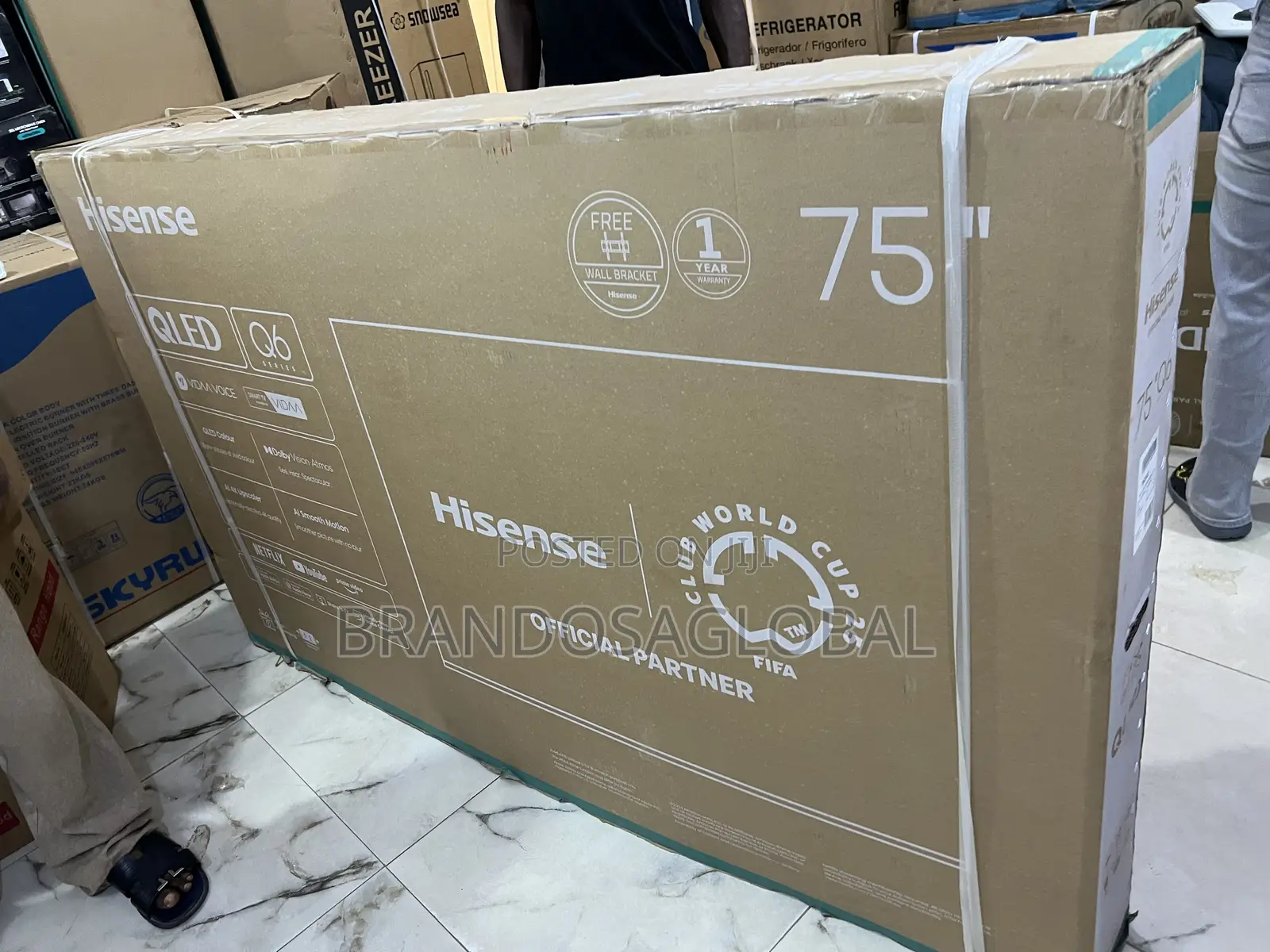 Large Screen Hisense 75′′ Qled Smart Tv (75q6q)