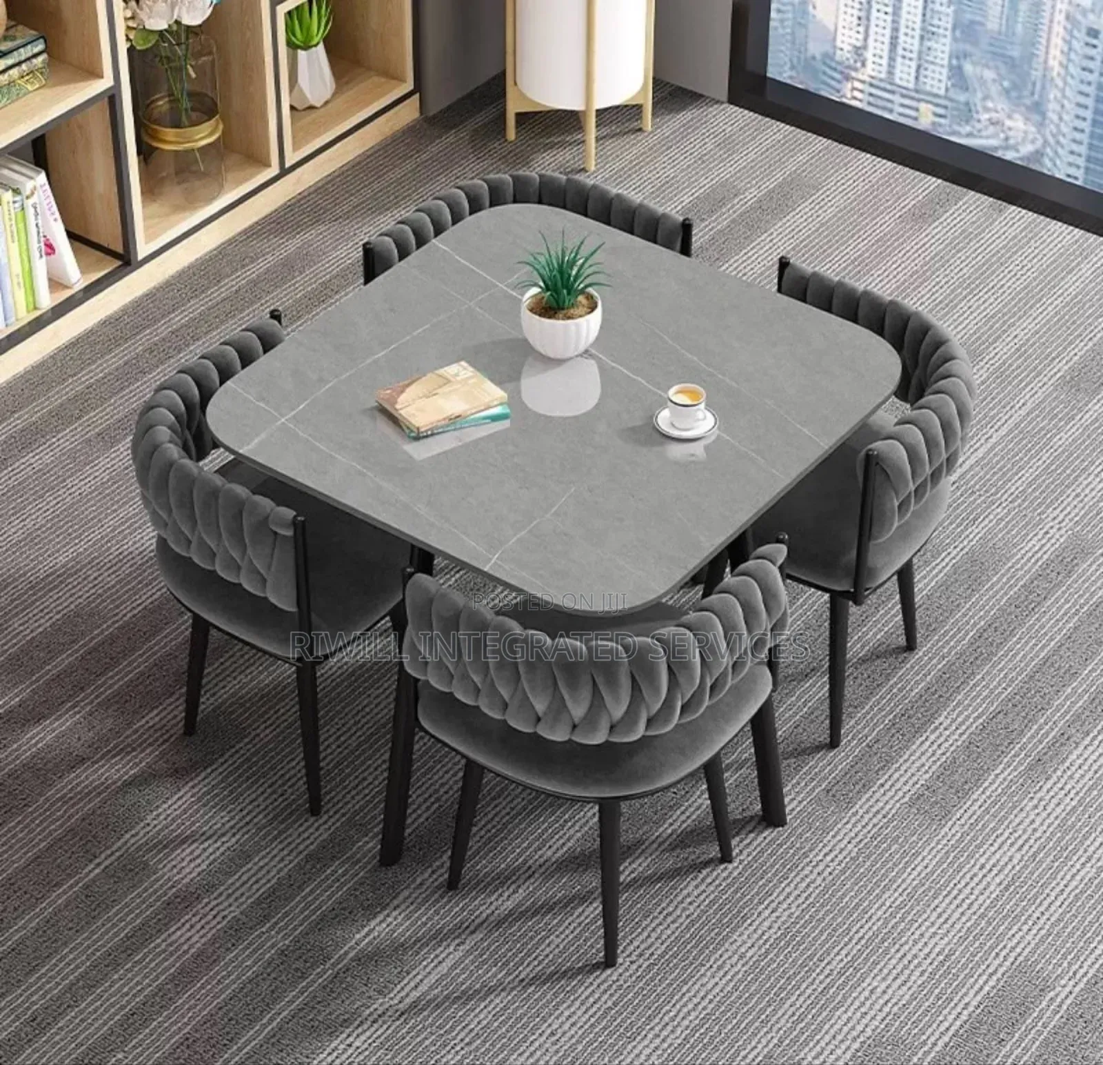 Marble Dining Table With 4 Seaters