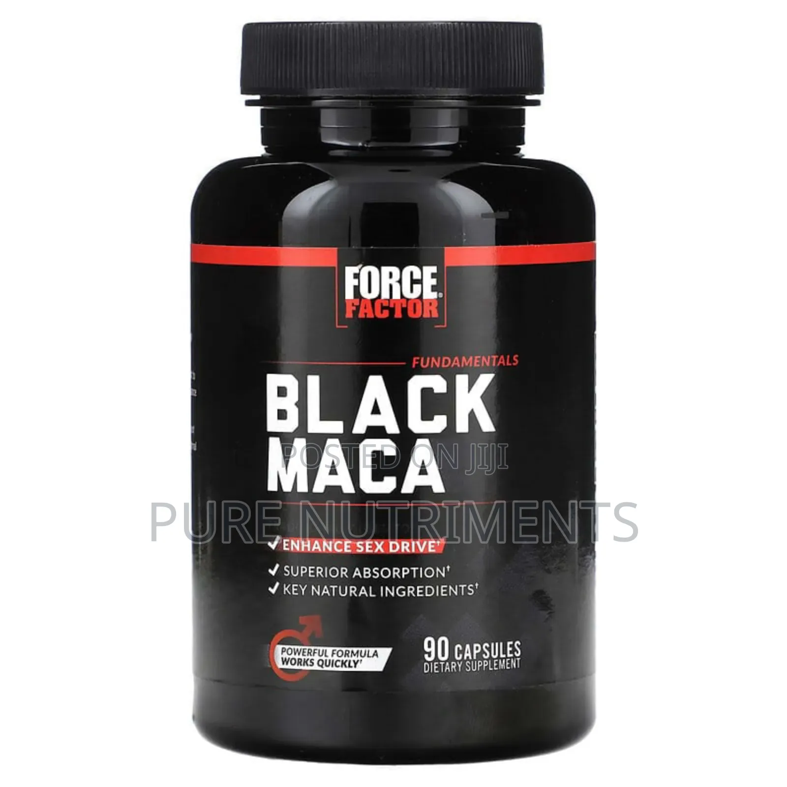 Force Factor Black Maca – Sexual Health Performance for Men(60 Caps)