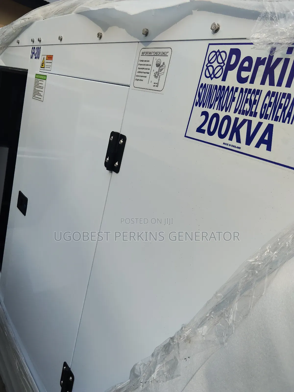 200kva Perkins Soundproof Generator Available With Two Years Warranty
