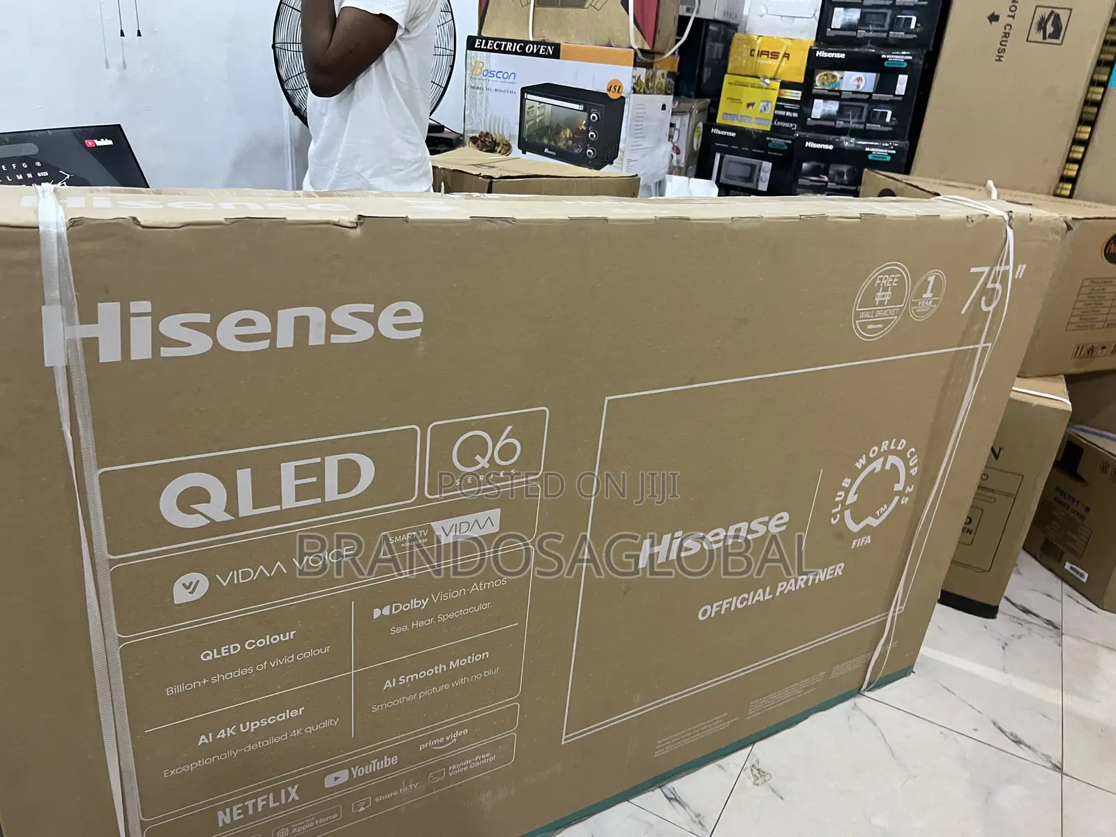 Hisense 75′′ Qled Tv With Smart Remote Control (75q6q)