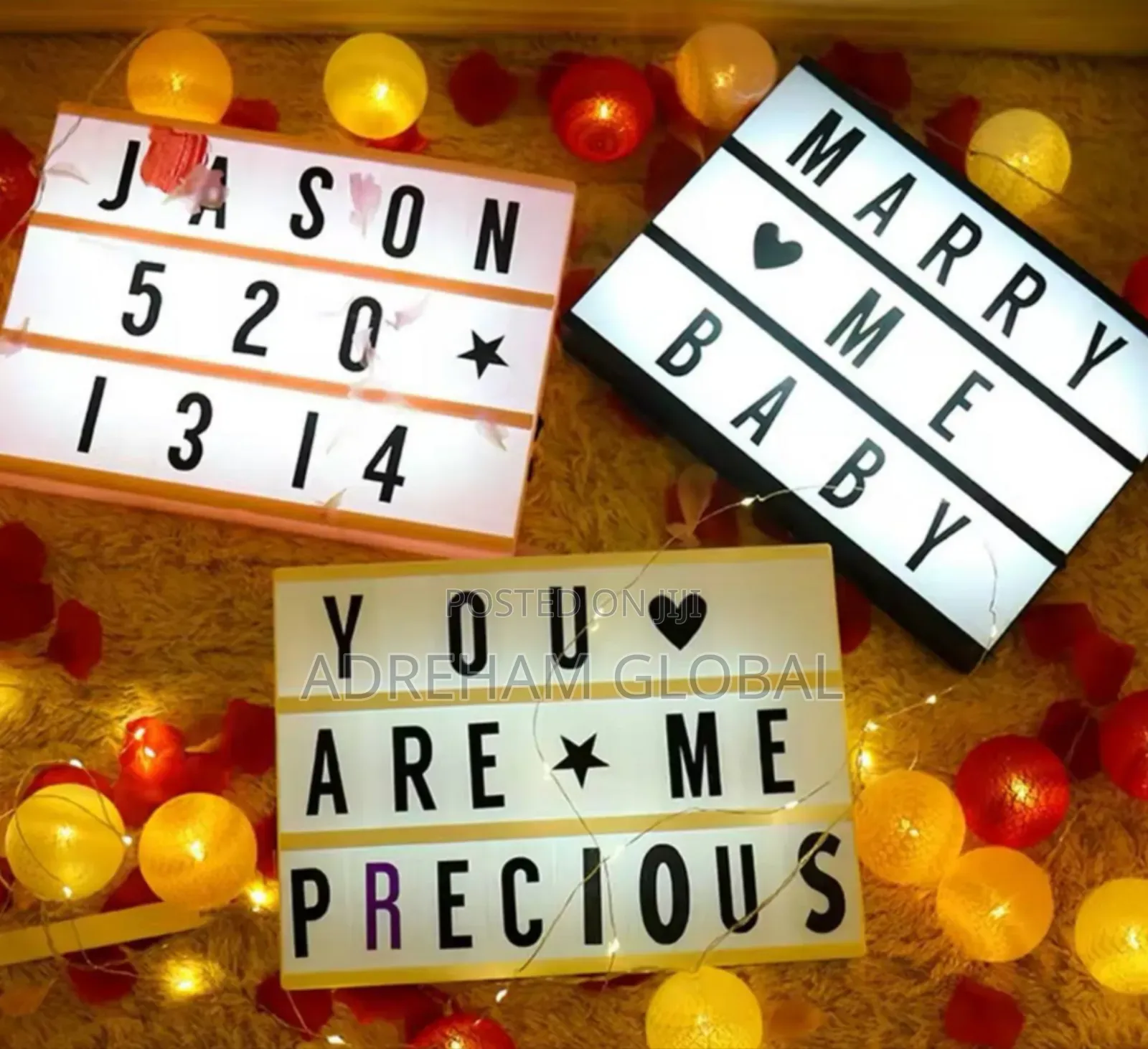 Message Light Box(Comes With 96 Black Letters Emoji,Battery Orusb