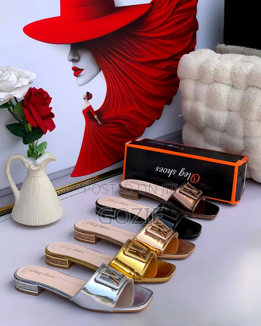 Lovely Low Block Heel Slippers