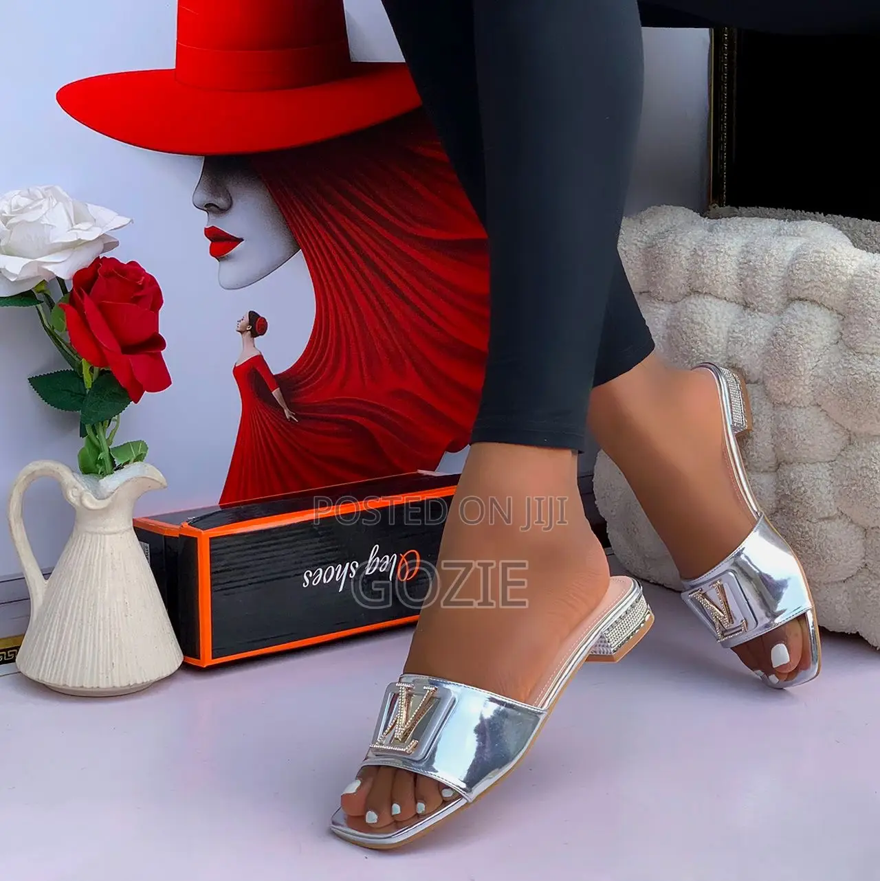 Lovely Low Block Heel Slippers