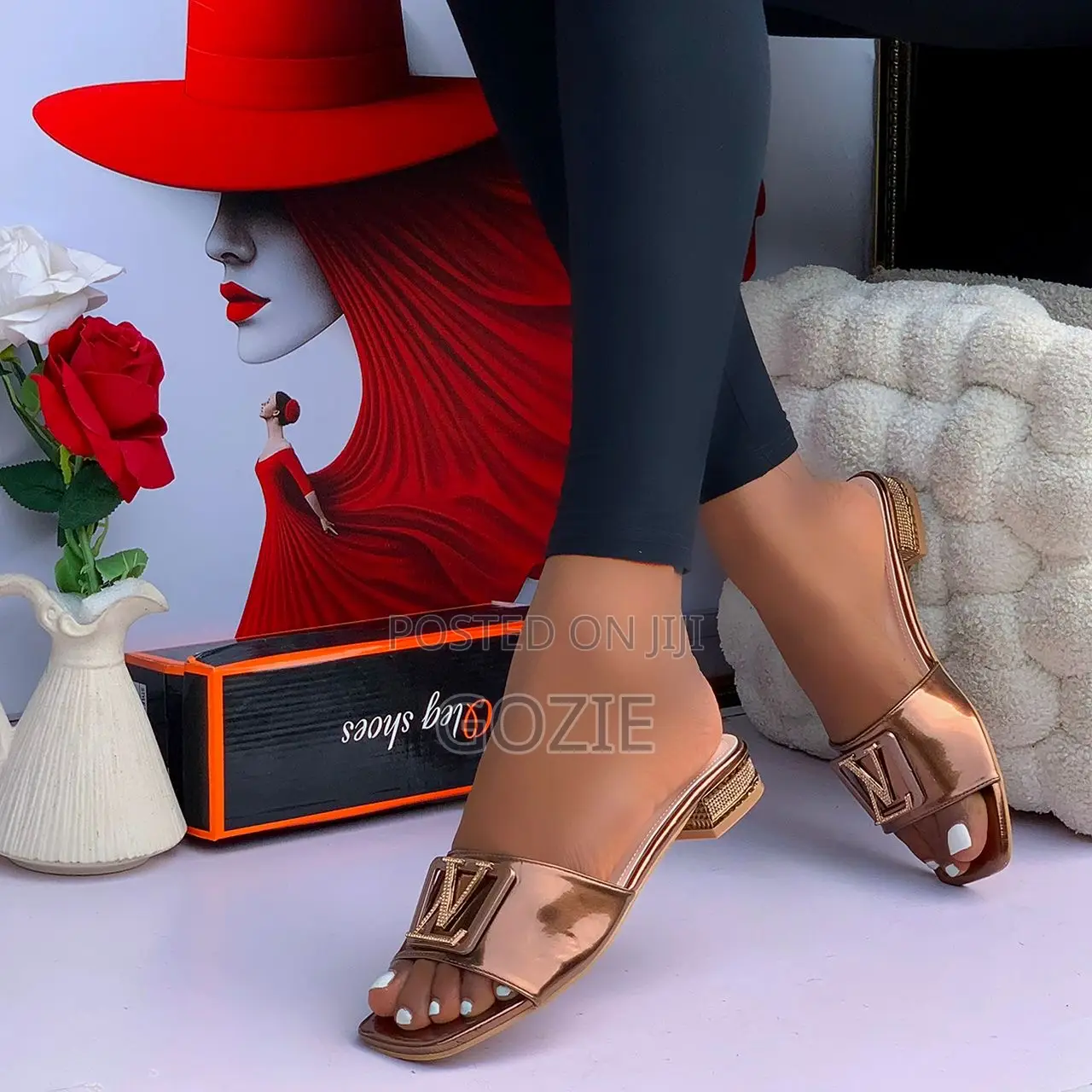 Lovely Low Block Heel Slippers